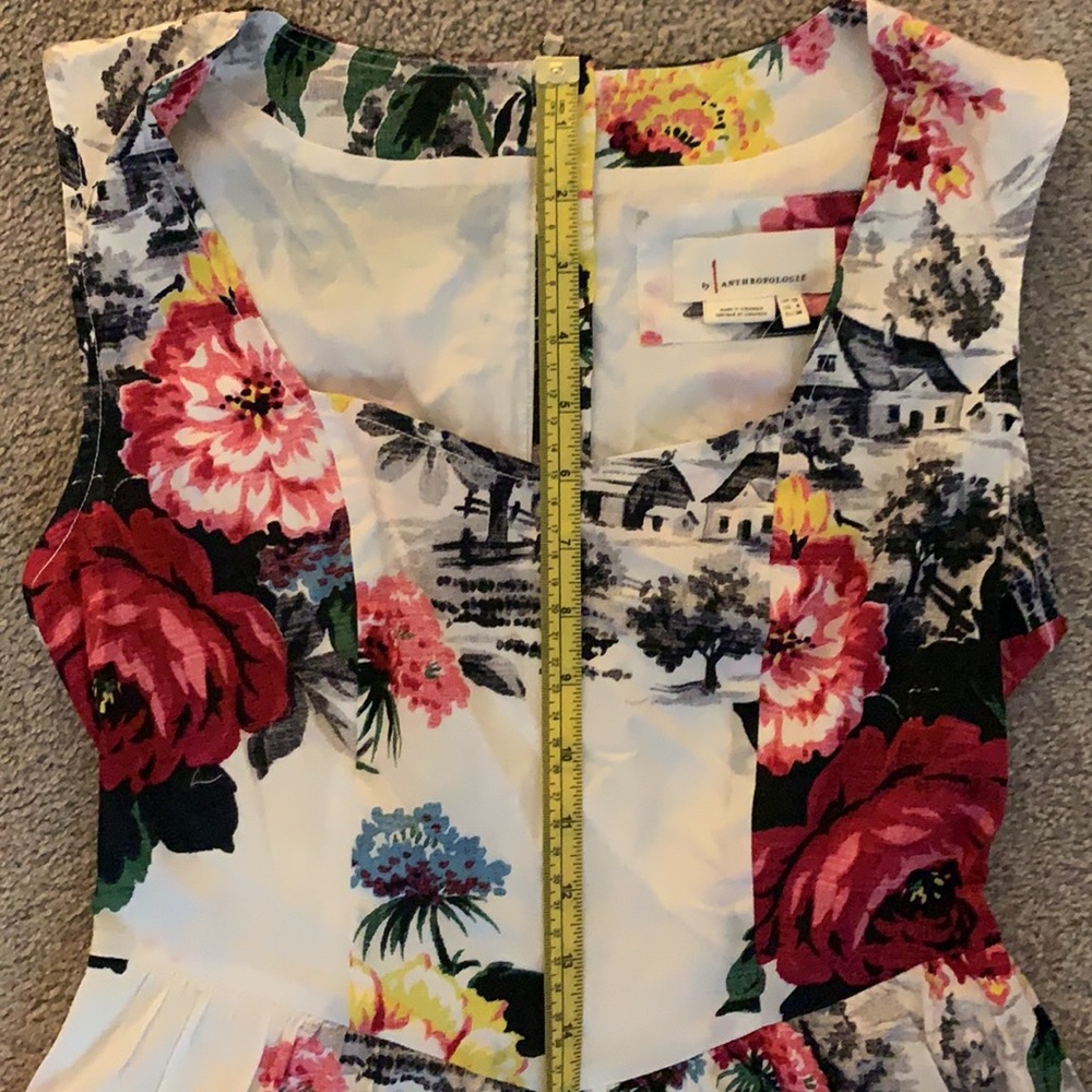 Anthropologie Amelia Floral Sweetheart Neckline Dress - Picture 9 of 9